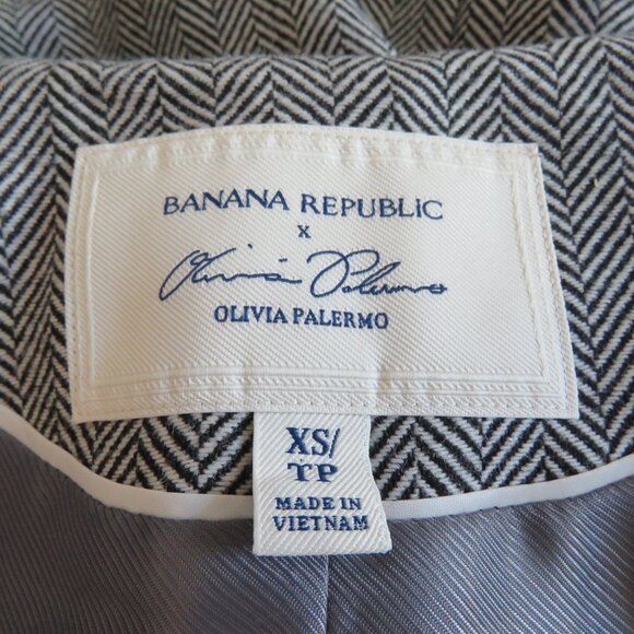 BANANA REPUBLIC X OLIVIA PALERMO Herringbone Ruffle Cape Academia Wool Blend XS - Picture 15 of 16